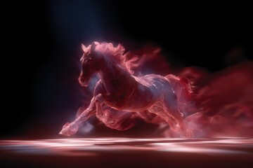 Symbolic red horse galloping into the vibrant lunar celebration of the Chinese New Year in 2026