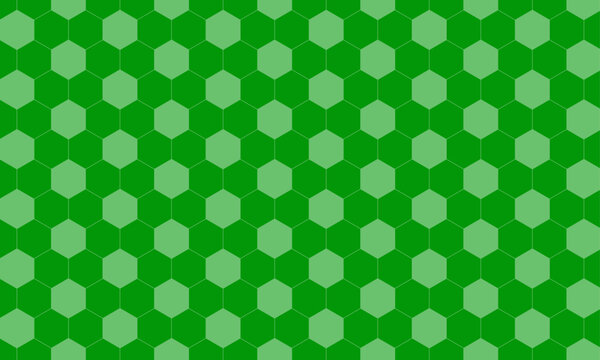 Fondo de futbol soccer con hex&aacute;gonos verdes claros sobre fondo oscuro