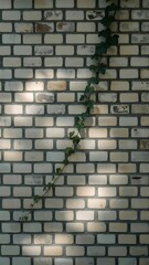Naklejka premium white brick wall background photo