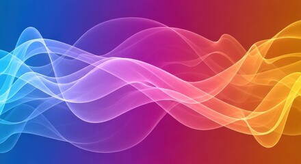 Abstract colorful flowing light waves gradient background