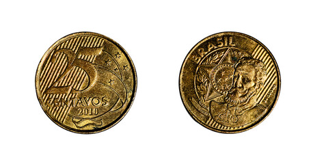 Brasil 25 centavos isolated on white background
2010
