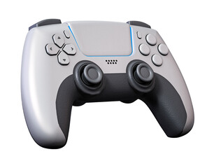 Generic next gen video game controller on transparent background. 3D illustration