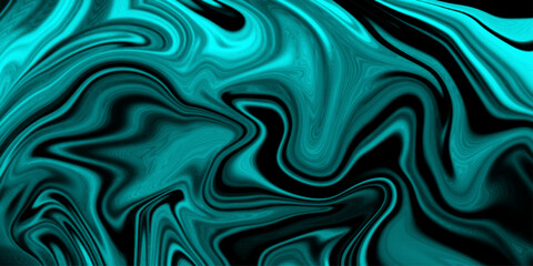 Fototapeta premium Abstract blue metallic liquid silk texture pattern with digital gold fluid waves and swirl design backdrop