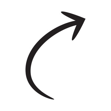 Black curved arrow icon sign. Arrow icon for your web site design, logo, app, UI.