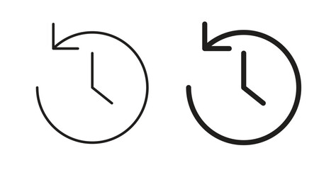 History icons, vector design. Silhouette and stroke icon collection