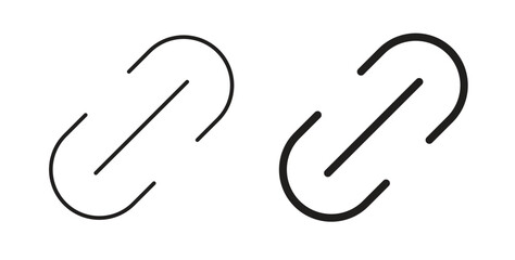 Link icons, vector design. Silhouette and stroke icon collection