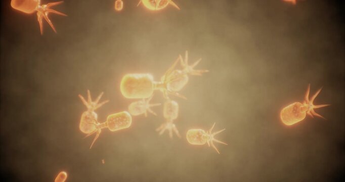 In a striking world of tiny organisms, vibrant microbes float gracefully, showcasing their unique shapes and textures. This microscopic dance reveals the beauty of unseen life.
