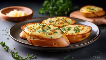 Cheese Topped Garlic Bread