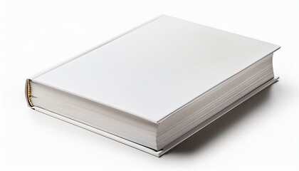 White Hardcover Book Isolated On A Transparent Background