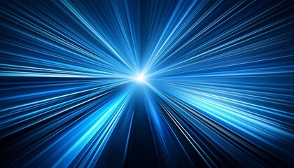 Abstract Radial Background Blue Rays Zoom In Motion Effect Light Color Trails