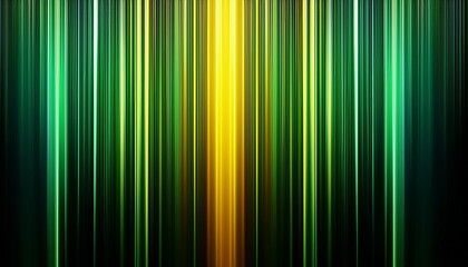 Abstract Vertical Stripes Of Green And Yellow Light
