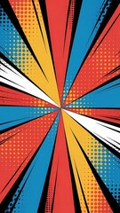 Comic book pop art strip radial backdrop