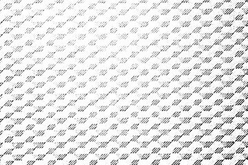 Macro halftone of repeating diagonal line clusters with soft gradient, black printed pattern isolated on transparent background.