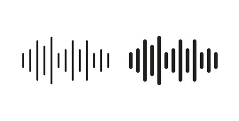 Voice icons, vector design. Silhouette and stroke icon collection