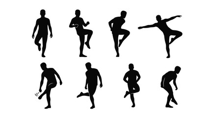 Hop Dance Step Icon Vector Illustration | Simple Dance Footwork Symbol | Step-by-Step Hop Movement Graphic