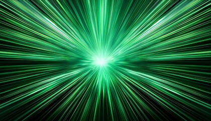Abstract Green Light Burst A Mesmerizing Explosion Of Brilliant Green Light Rays Radiates Outward From A Central Source Creating A Dynamic And Energetic Visual