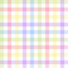 Checkered seamless pattern features squares of different pastel colors arranged in a grid