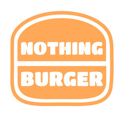 Vector Illustration of Nothing Burger Concept
