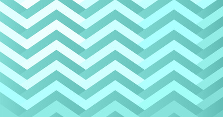 Abstract mint cyan chevron pattern background with zigzag lines creating dynamic geometric texture