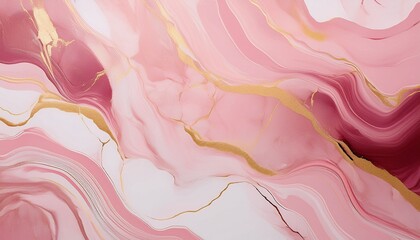 pastel pink marble with subtle gold veins in abstract minimalism style