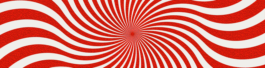 Spiral swirl white Cloud Dancer color 2026 wavy line on abstract red grunge grain background. Long backdrop. Luxury Banner. Covering. Metaverse. Pop art. Noise glitch texture. Christmas card. Pattern.
