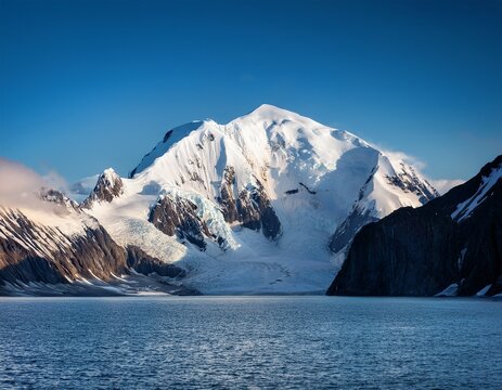 mount saint elias in alaska massive snow clad peak on alaskancanada border