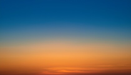 Vertical Photo Of A Beautiful Clear Evening Sky Without Clouds Sky Gradient From Orange To Dark Blue