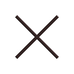3d black cross icon. 3d black cross mark, no delete symbol, cross sign.