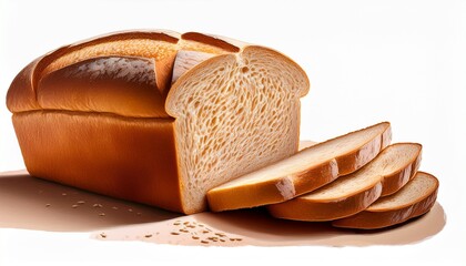 Vectorstyle Illustration Of Sliced Whole Wheat Bread Loaf