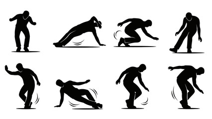 Obraz premium Moonwalk Glide Dance Icon Vector Illustration | Smooth Foot Slide Symbol | Step-by-Step Moonwalk Movement Graphic