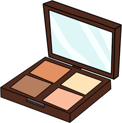 High-Quality Cosmetic Eye Shadow Palette with Six Beautiful Shades Ideal for Creating Versatile Makeup Styles