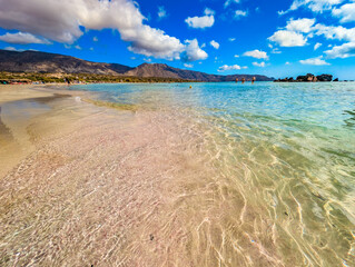 Aerial view of Elafonissi beach, Crete, Greece