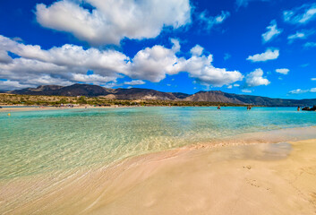 Aerial view of Elafonissi beach, Crete, Greece
