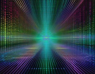 abstract digital binary code display