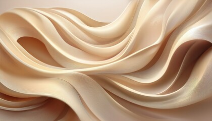 abstract flowing ribbons in light beige and cream
