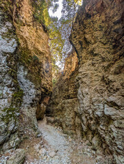 Mountain landscape: Imbros gorge. Crete, Greece