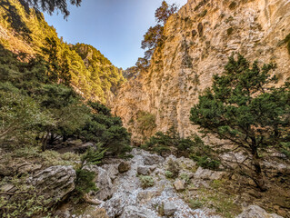 Mountain landscape: Imbros gorge. Crete, Greece