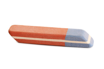 School eraser on white background