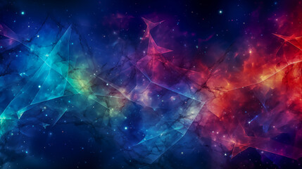 Vibrant Abstract Cosmic Background with Colorful Gradient and St