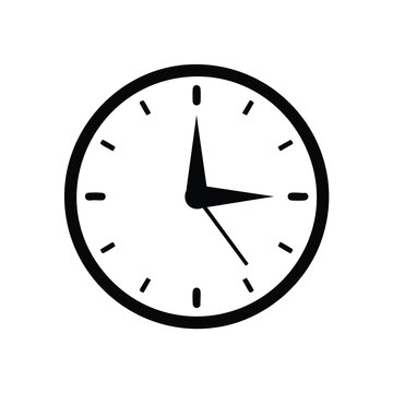 Simple Clock Icon Showing 8 O clock