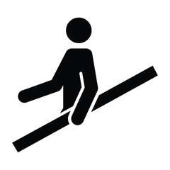 Use Handrail Icon – Safety Symbol for Stairways and Walkways