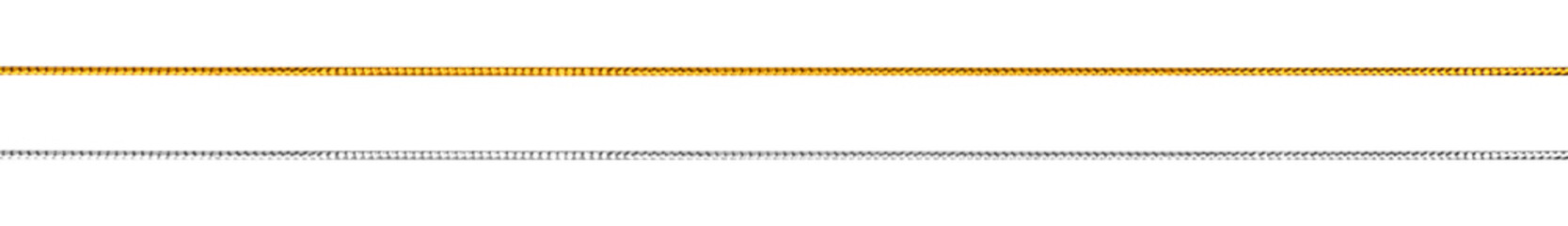 Silk red and gold rope isolated on white background © Svetlana