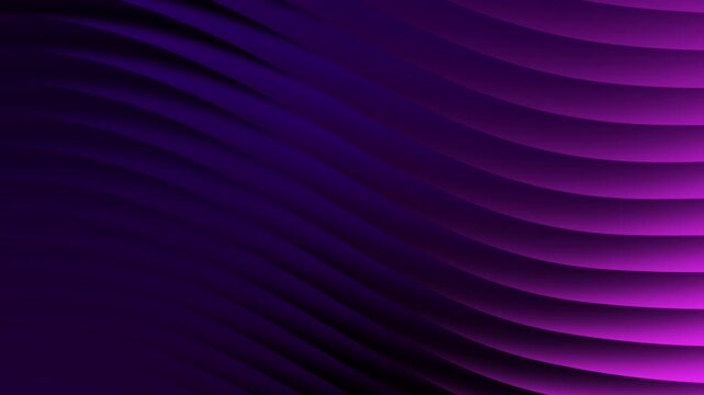 Layered wave patterns on dark purple background fade into light pink ideal for creating modern and eyecatching design projects.
