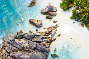 Anse Cocos - one of the most beautiful beach of Seychelles. La Digue Island, Seychelles