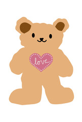 Cute Korean Bear Minimalist Teddy Neutral Expression