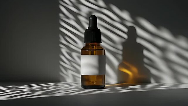 Oil Bottle with Shadow Waves Projection