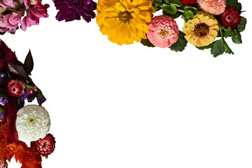 Floral corners and decor, silo, no bg, png, cut-out