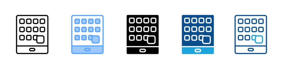 Fototapeta premium Tablet icon set multiple style collection