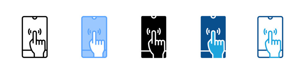 Touchscreen icon set multiple style collection