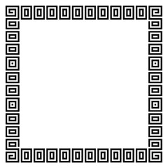 Fototapeta premium Geometric square border frame design with maze pattern for graphic design and decoration needs